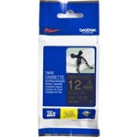 BROTHER TZERN34 LAMINATED LABELLING TAPE 12MM GOLD ON NAVY BLUE