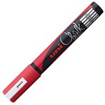 UNI PWE5M CHALK MARKER 25MM BULLET TIP RED