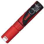 UNI CHALK PWE8KR MARKER  8MM  CHISEL TIP  RED 
