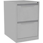 STEELCO VF2 FILING CABINET 710MMH X 470MMW X 620MMD 2 DRAWER SILVER GREY
