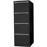 STEELCO FILING CABINET 4 DRAWER 1320 X 470 X 620MM GRAPHITE RIPPLE