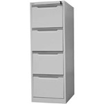 STEELCO VF4 FILING CABINET 1320MMH X 470MMW X 620MMD 4 DRAWER SILVER GREY