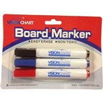 VISIONCHART WHITEBOARD MARKER PENS BULLET POINT ASSORTED PACK 3