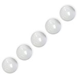 VISIONCHART XMGP3010W GLASSBOARD SUPER MAGNETS 30MM WHITE PACK 5