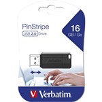 VERBATIM 49063 STORE N GO PINSTRIPE FLASH DRIVE USB 20 16GB