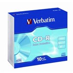 VERBATIM 94935 CDR 700MB 80MIN 52X IN SLIMLINE CASE PK10