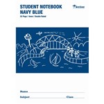 WRITER STUDENT NOTEBOOK 4MM DOUBLE RULEDGUIDE 32 PAGE 250 X 175MM NAVY BLUE