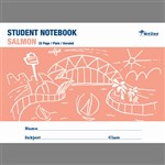 WRITER WB90300 STUDENT NOTE EXERCISE BOOK PLAIN UNRULED LANDSCAPE 175X240MM 32 PAGE SALMON