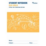 WRITER STUDENT NOTEBOOK 4MM DOUBLE RULEDGUIDE 32 PAGE 250 X 175MM OLD GOLD
