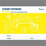 WRITER STUDENT NOTEBOOK 10MM DOUBLE RULEDGUIDE 32 PAGE 250 X 175MM YELLOW