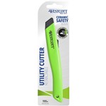 WESTCOTT 16475 CERAMIC SAFETY BLADE RETRACTABLE UTLITY CUTTER