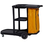 COMPASS JANITORS CART WITH LID YELLOWBLACK