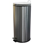 COMPASS 769930 STAINLESS STEEL ROUND PEDAL BIN 30L