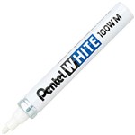 PENTEL 100W PERMANENT MARKER BULLET 39MM WHITE BOX 12