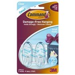 3M 17092CLR COMMAND ADHESIVE SMALL HOOKS CLEAR PK2 HOOKS AND 4 STRIPS