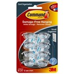 COMMAND ADHESIVE SMALL CORD CLIPS CLEAR PACK 8 CLIPS AND 12 STRIPS