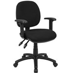 YS DESIGN YS07ABK TASK CHAIR MEDIUM BACK WITH ARMS BLACK