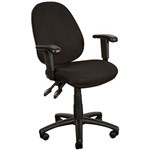 YS DESIGN YS08ABK TYPIST CHAIR  WITH  ARMS  BLACK