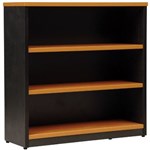 YS DESIGN BC09BI OXLEY BOOKCASE 3 SHELF 900 X 315 X 900MM BEECH OVER IRONSTONE