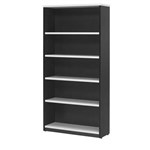 OXLEY BC18 BOOKCASE 5 SHELVES 1800 X 315 X 900MM WHITE IRONSTONE