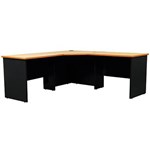 OXLEY CORNER WORKSTATION 1800X1800X750X730MM BEECH IRONSTONE