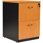 YS DESIGN FC2BI OXLEY FILING CABINET 2 DRAWER 476X550X700MM BEECH OVER IRONSTONE