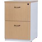 OXLEY FILING CABINET 2 DRAWER 476 X 550 X 715MM OAKWHITE
