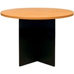 YS DESIGN MT09BI OXLEY ROUND MEETING TABLE 900MM BEECH OVER IRONSTONE