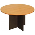 YS DESIGN MT12BI OXLEY ROUND MEETING TABLE 1200MM BEECH OVER IRONSTONE