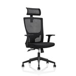 INITIATIVE PLUTO TASK CHAIR HIGH MESH BACK HEADREST ADJUSTABLE ARMS BLACK