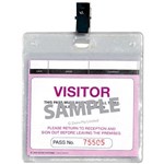 ZIONS WCVSFR CORPORATE VISITORS PASS PLASTIC WALLETS PK25