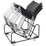 RAPIDLINE STACKING CHAIR TROLLEY BLACK
