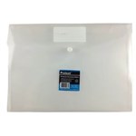 PROTEXT DOCUMENT WALLET WITH BUTTON CLOSURE A5 CLEAR